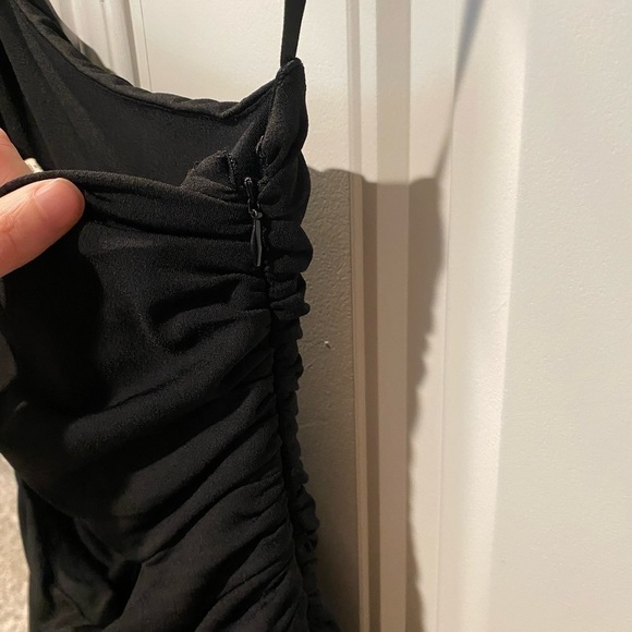 Ronny Kobo One Shoulder Cut Out Mini Dress Black Size medium - Picture 4 of 6